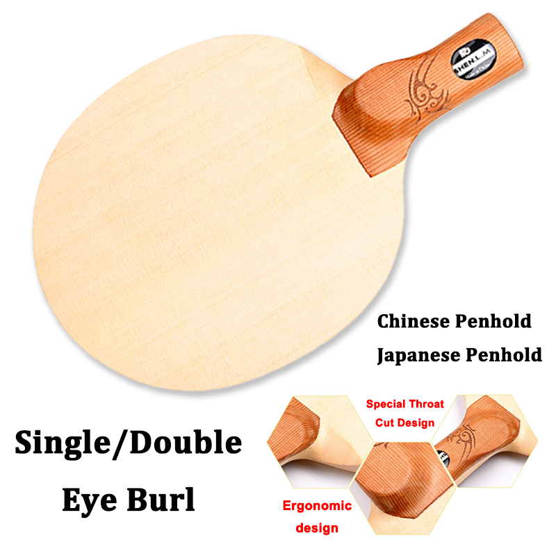 Table Tennis In Japanese - Spezielles Throat-Cut-Design 1-lagiges Hinoki Tischtennisschlägerholz 8mm