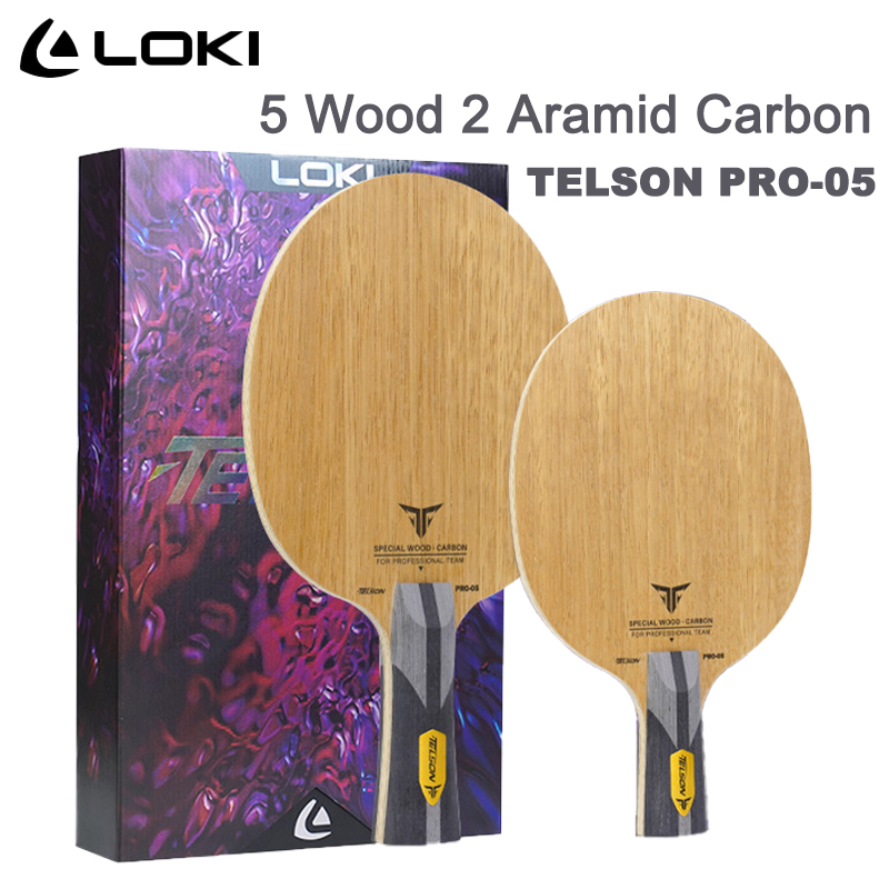 Table Tennis Racket - LOKI TELSON PRO-05 Tischtennisschläger 5 Holz