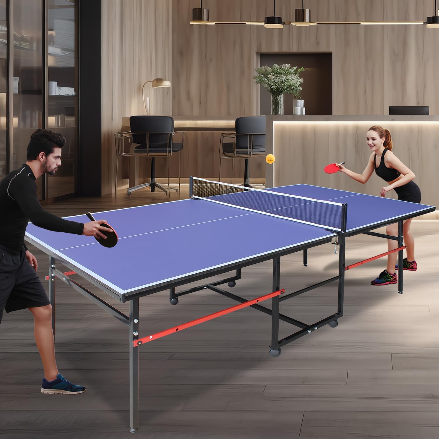 8 Fuß tragbarer Ping-Pong-Tisc – Table Tennis Olympics Bewertung und Preis