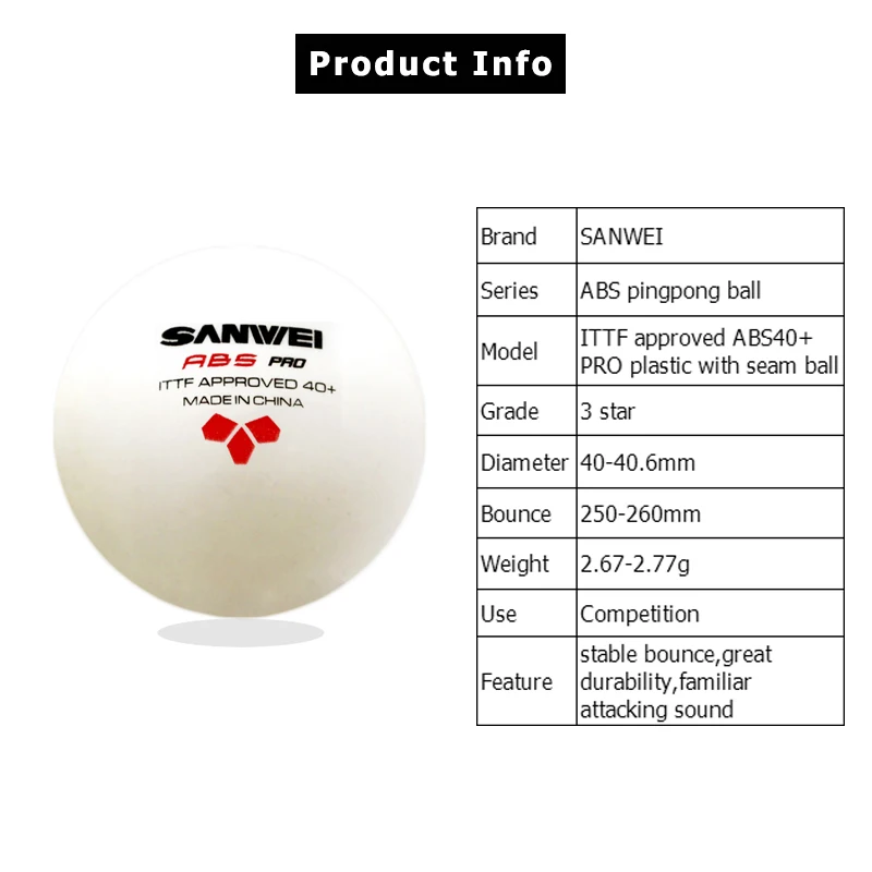 6 Stück/Box Neues Material SAN – Table Tennis Olympics Bewertung und Preis